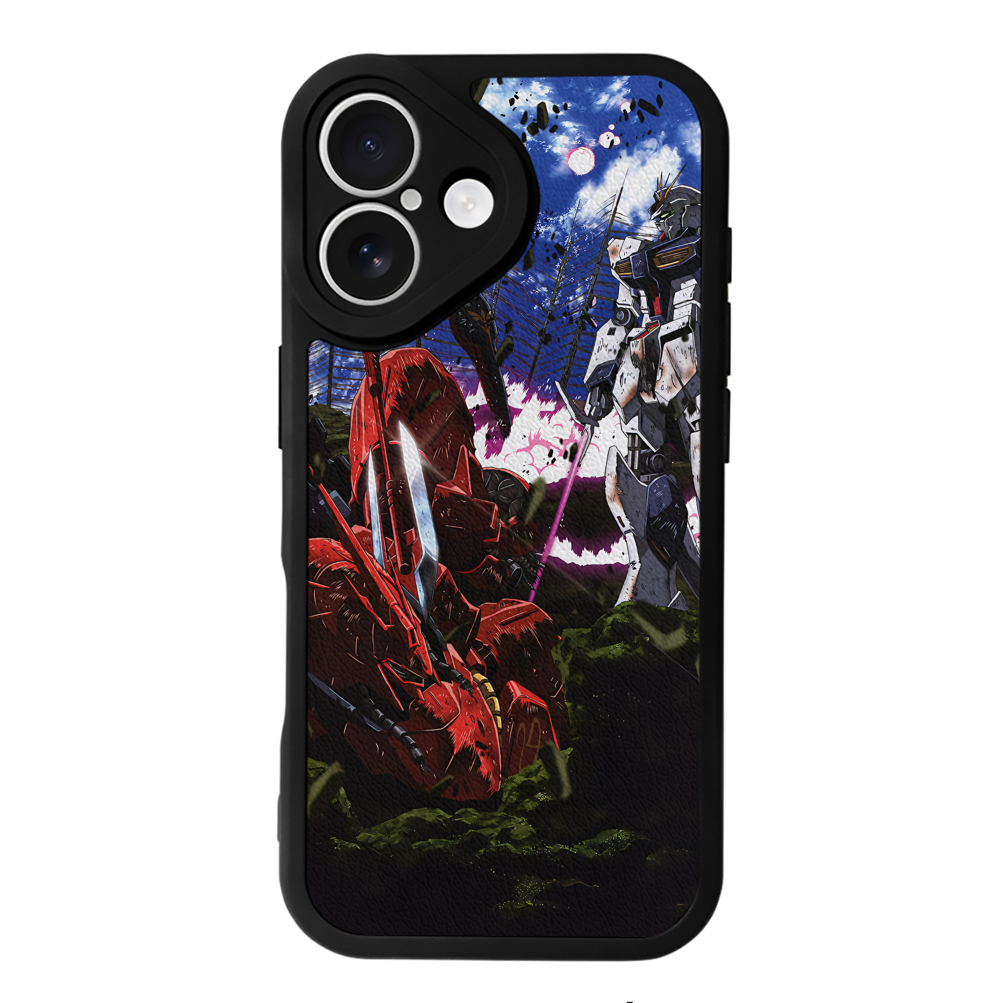 （画像用） 機動戦士ガンダム Mobile Suit Gundam 【iPhone 16シリーズ対応】シリコンスマホケース（レザー調） 材質：シリコン